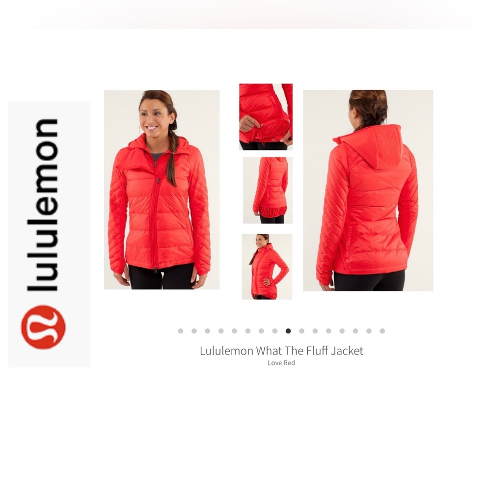 Lululemon Vintage What The Fluff Jacket. Vibrant Red. Sz 12
